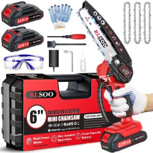 Cordless Mini Chainsaw 6-Inch Rechargeable