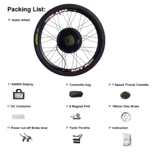 Electric Bike Conversion Kit 48V with Motor and Display