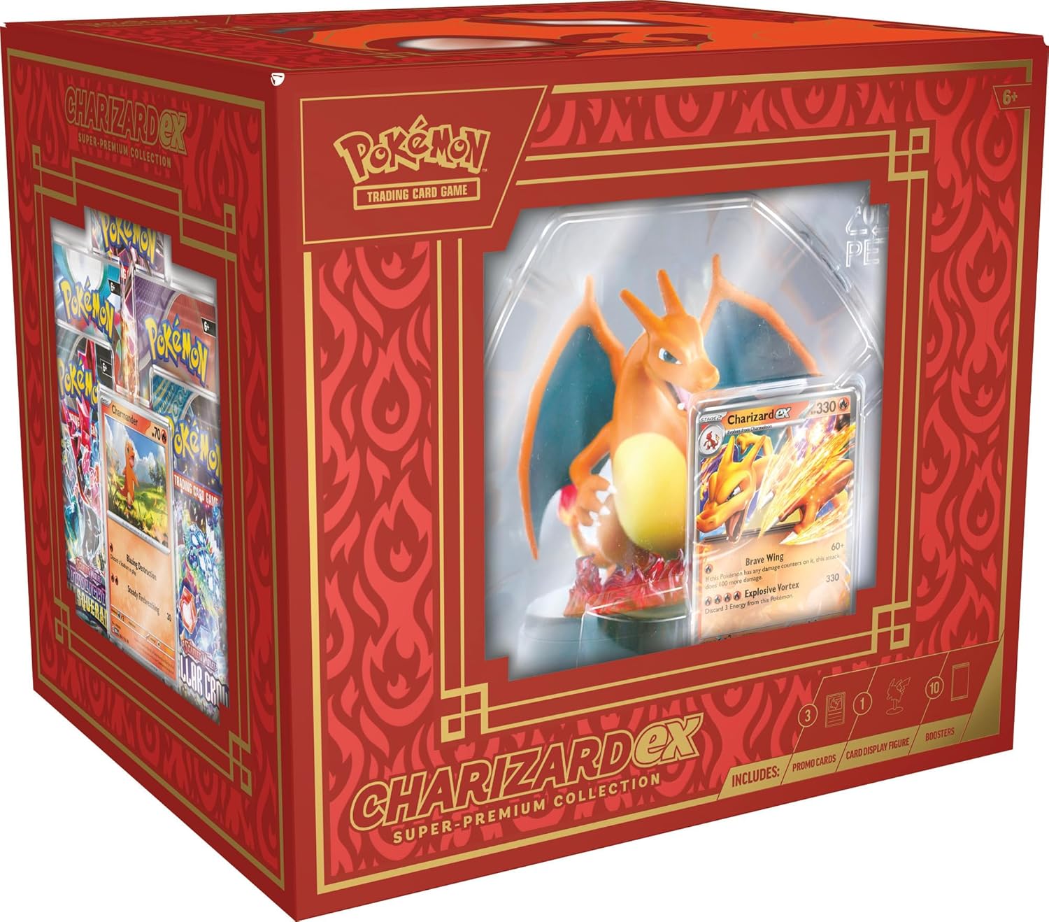 Pokemon TCG Premium Collection Box - 8 Packs + Figure