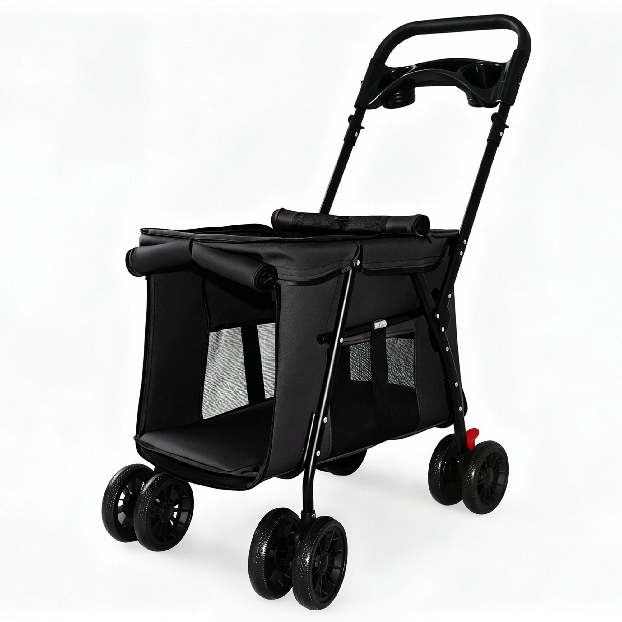 Foldable Pet Stroller - 4-Wheel Dog & Cat Stroller - Image 4