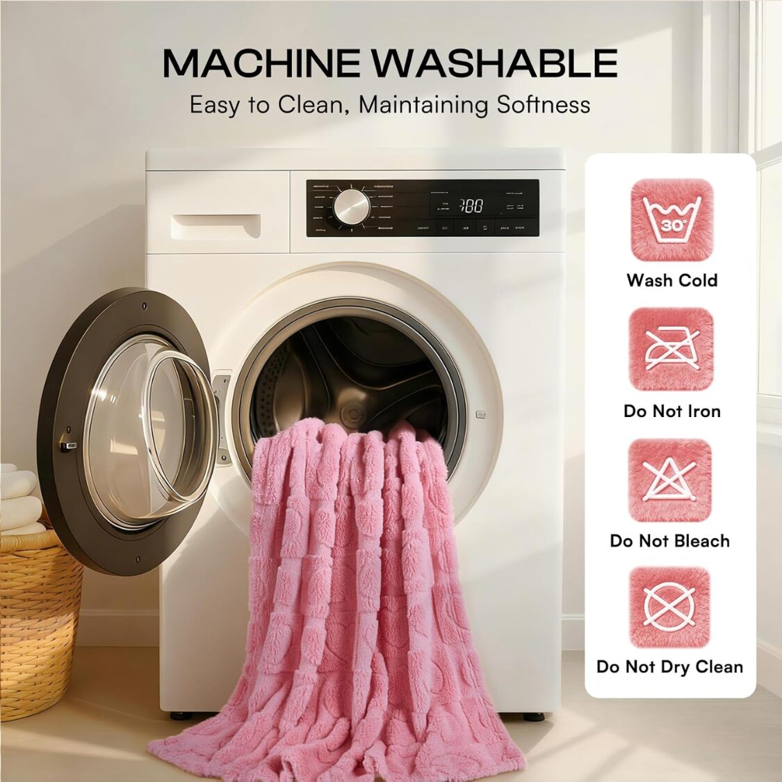 Small Dog Blanket - Washable Fluffy Pet Bed Cover - Image 3