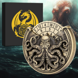 Metal Octopus Dice Turntable Gift Box - Vintage Cthulhu Style