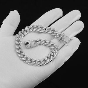 Silver Dog Chain Collar - Cuban Link Necklace 13mm