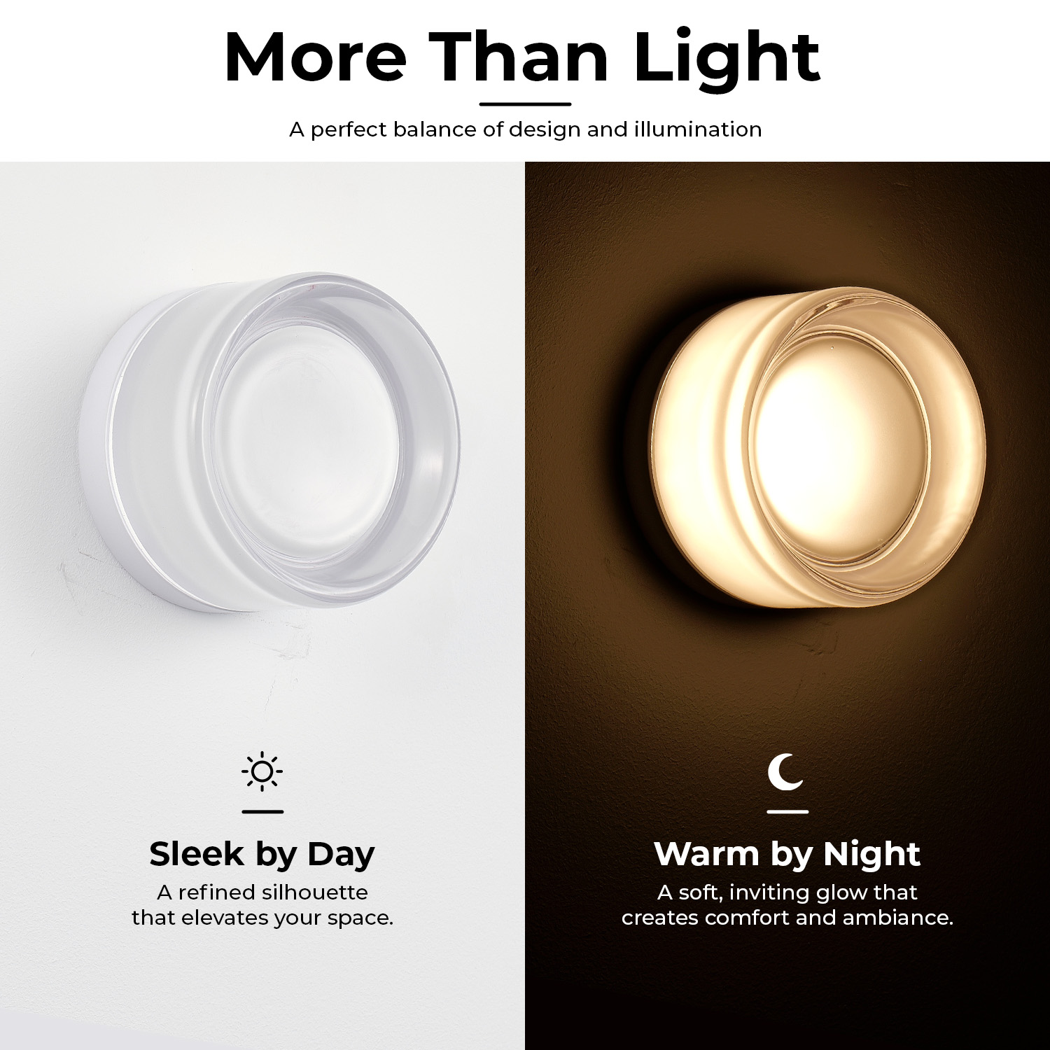 LED Wall Sconce - Creative Round Glass Indoor/Outdoor Light - Image 3