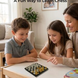 Travel Magnetic Chess Set - 9.8" Folding Portable Board