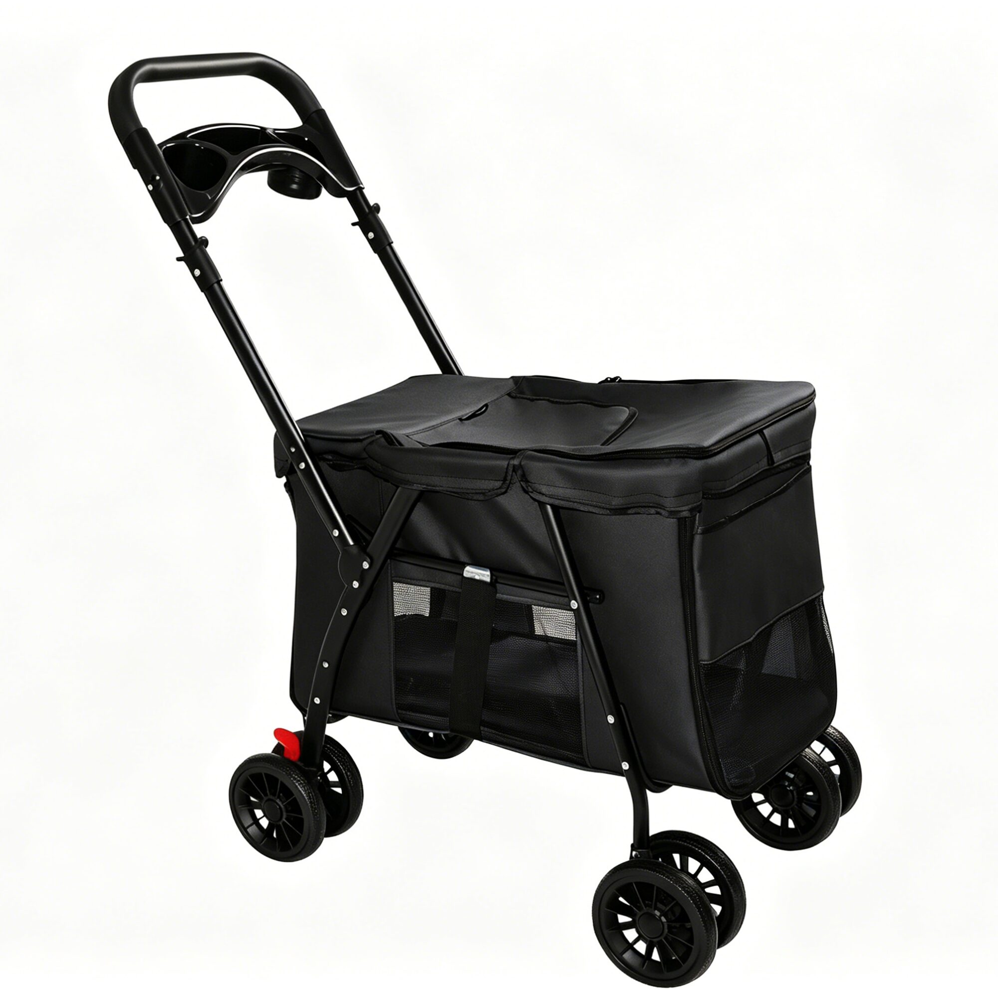 Foldable Pet Stroller - 4-Wheel Dog & Cat Stroller - Image 3