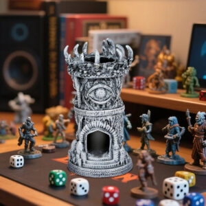 Fantasy Beholder Dice Tower - Resin Craftsmanship for Game Night