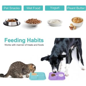 Lick Mat For Dogs Cats 2 Pack, Slow Feeder Licking Pad With Suction Cups For For Anxiety Relief And