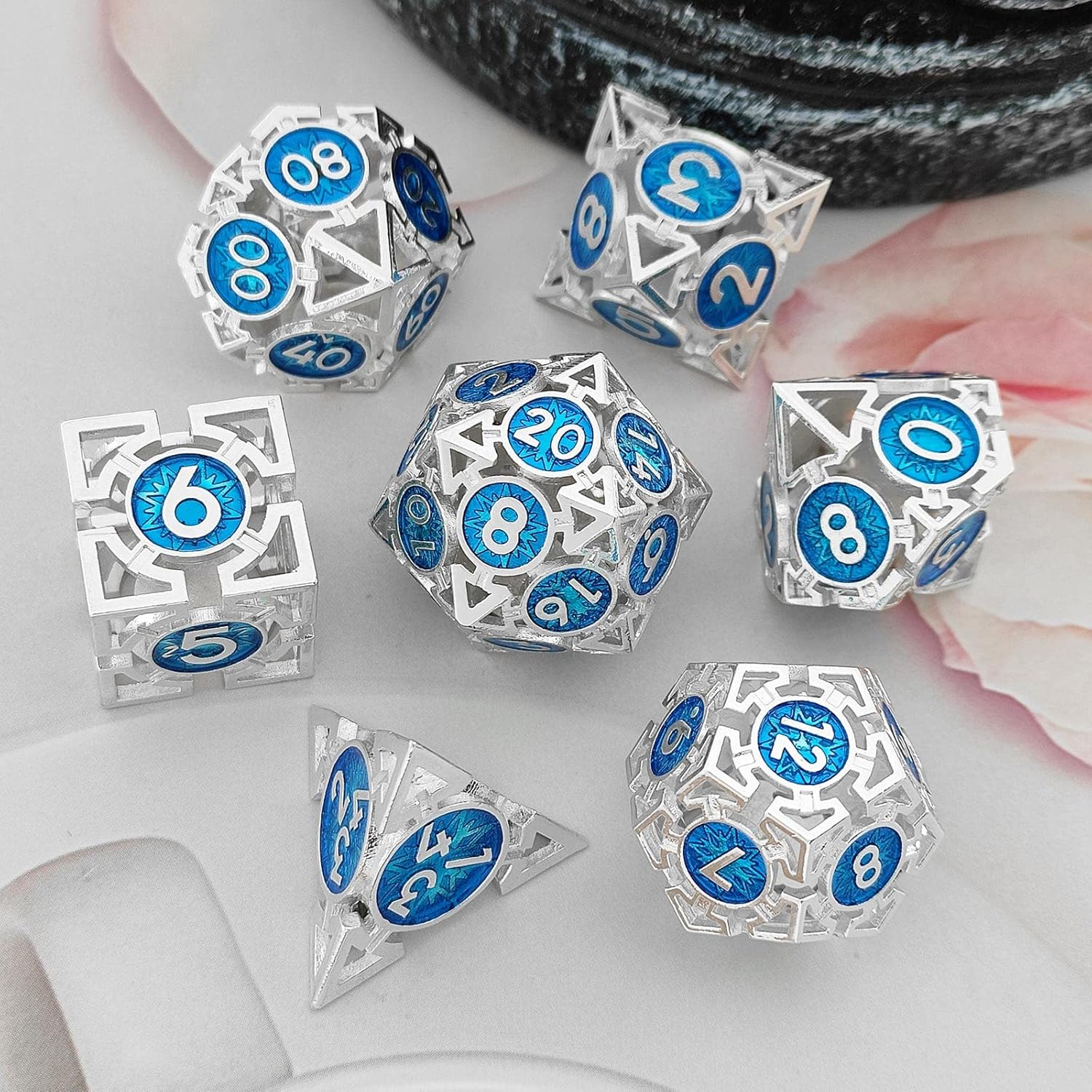 DND Metal Dice Set - D20 Polyhedral Hollow Dice for D&D & Tabletop RPGs - Image 2