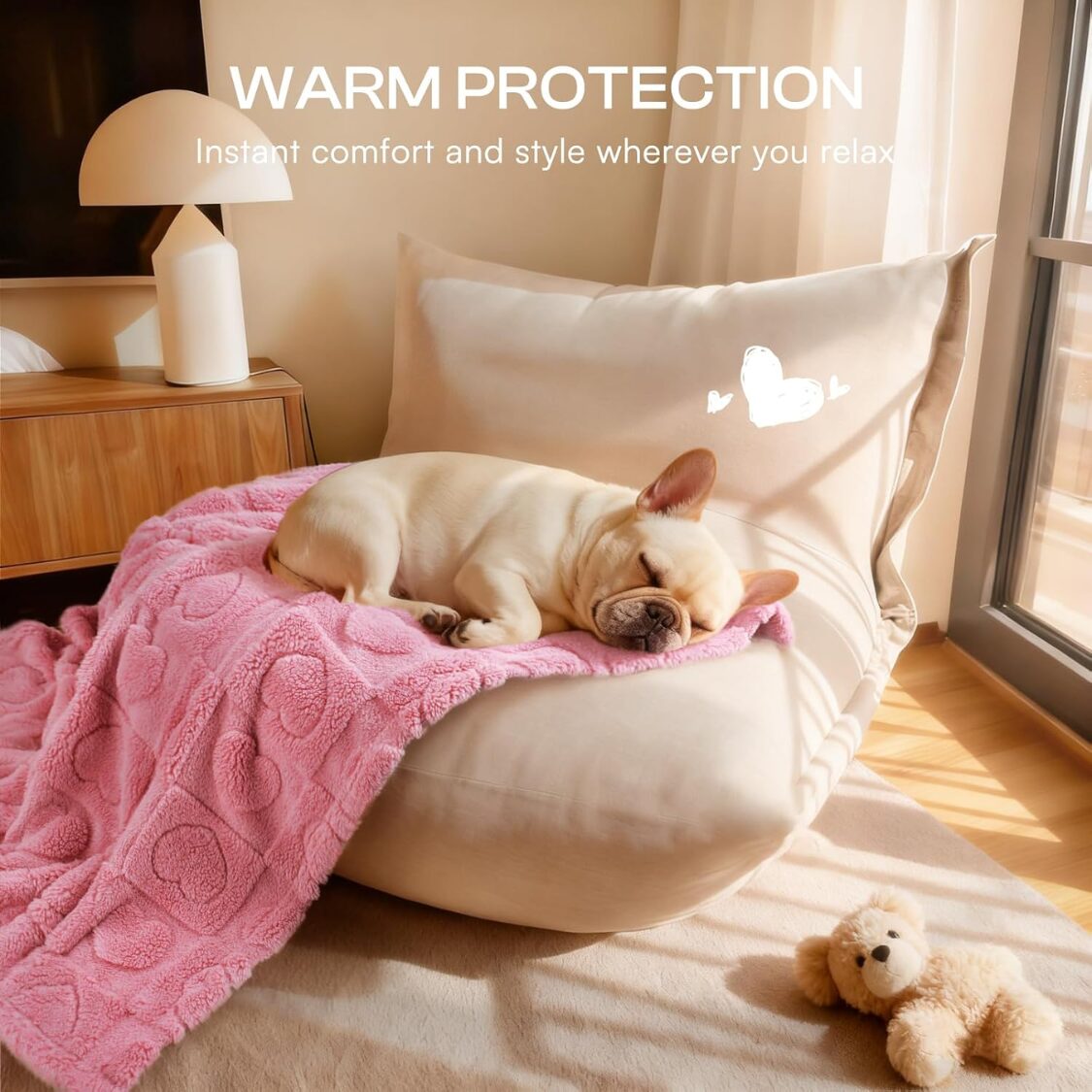 Small Dog Blanket - Washable Fluffy Pet Bed Cover - Image 2