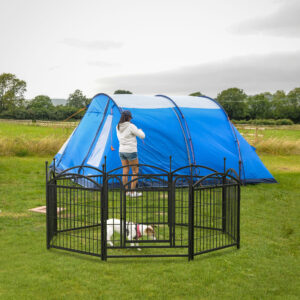 Dog Playpen Indoor - 24" 8-Panel Metal Pet Fence