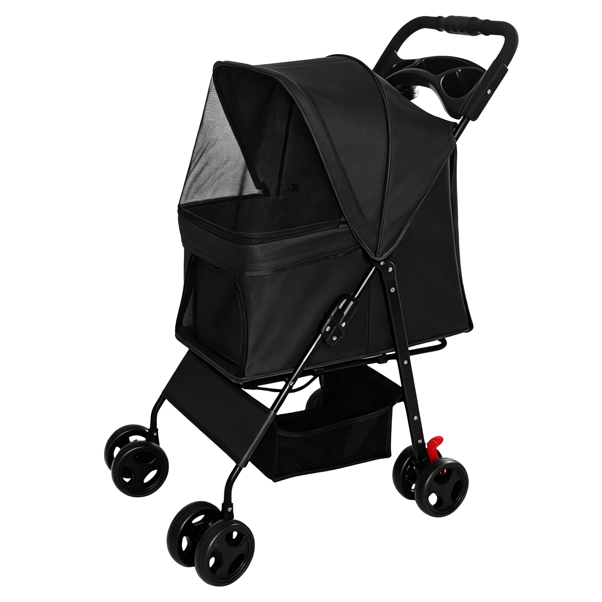 Foldable Pet Stroller for Small Dogs & Cats - Multi-Feature Travel