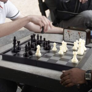 Magnetic Travel Chess Set with 2 Extra Queens - Folding Board