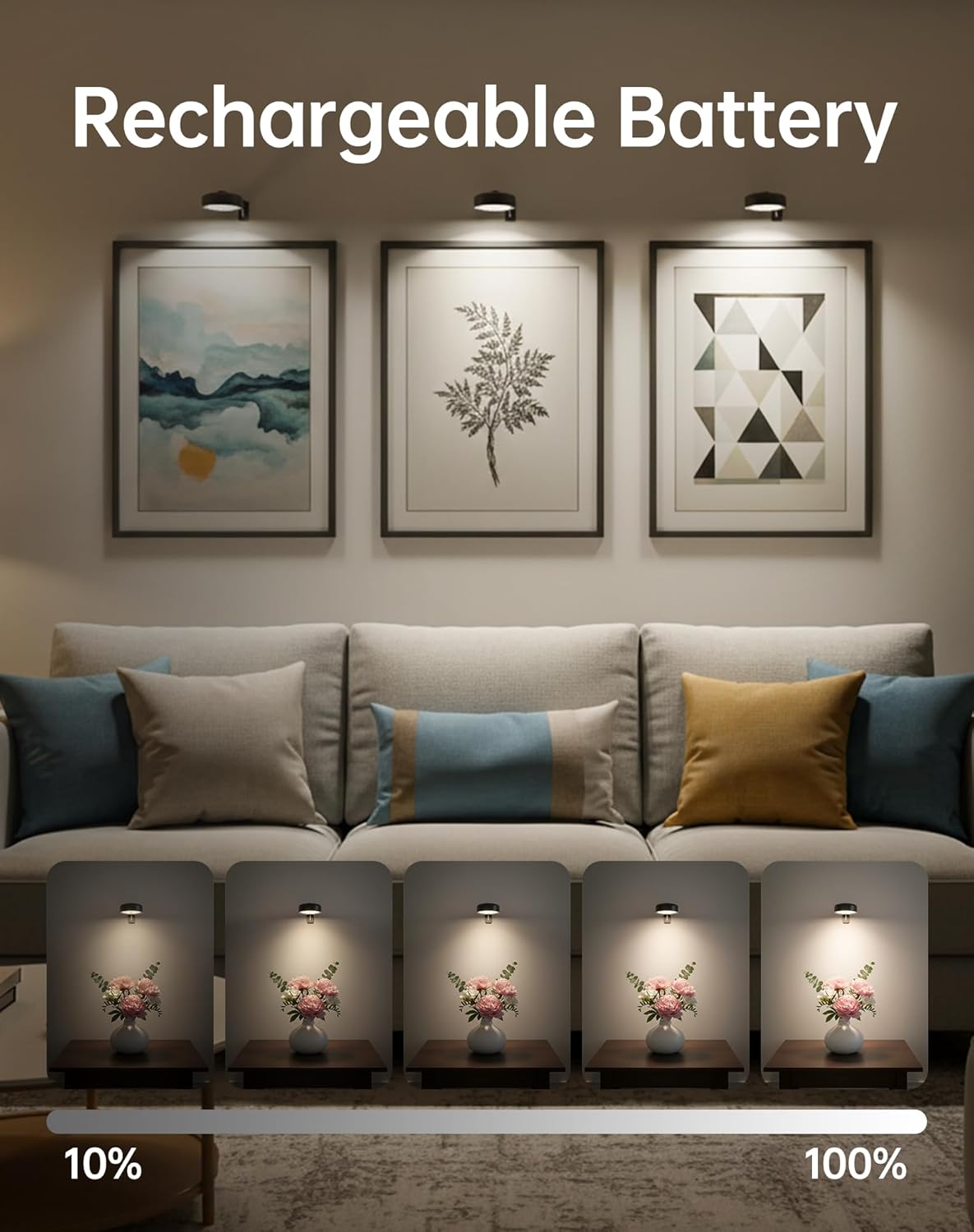 Wall Picture Light - 3 Mode Magnetic Art Display Light
