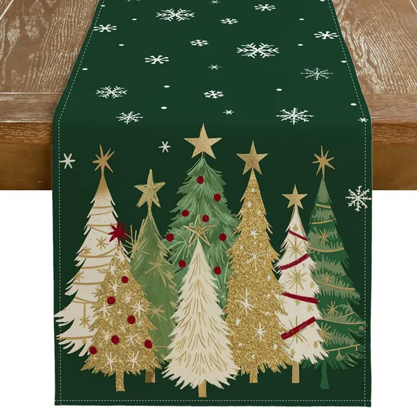 Christmas Table Runner - 13x72" Holiday Decor - Image 2