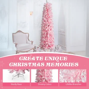 7.5ft Snow-Flocked Christmas Tree - Hinged Artificial Tree