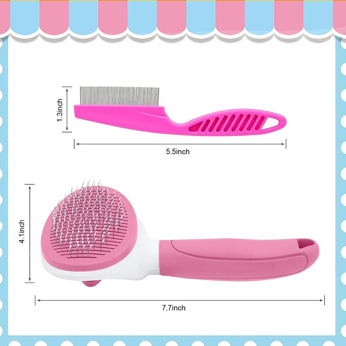 Cat & Dog Brush for Shedding - Metal Grooming Comb - Image 5