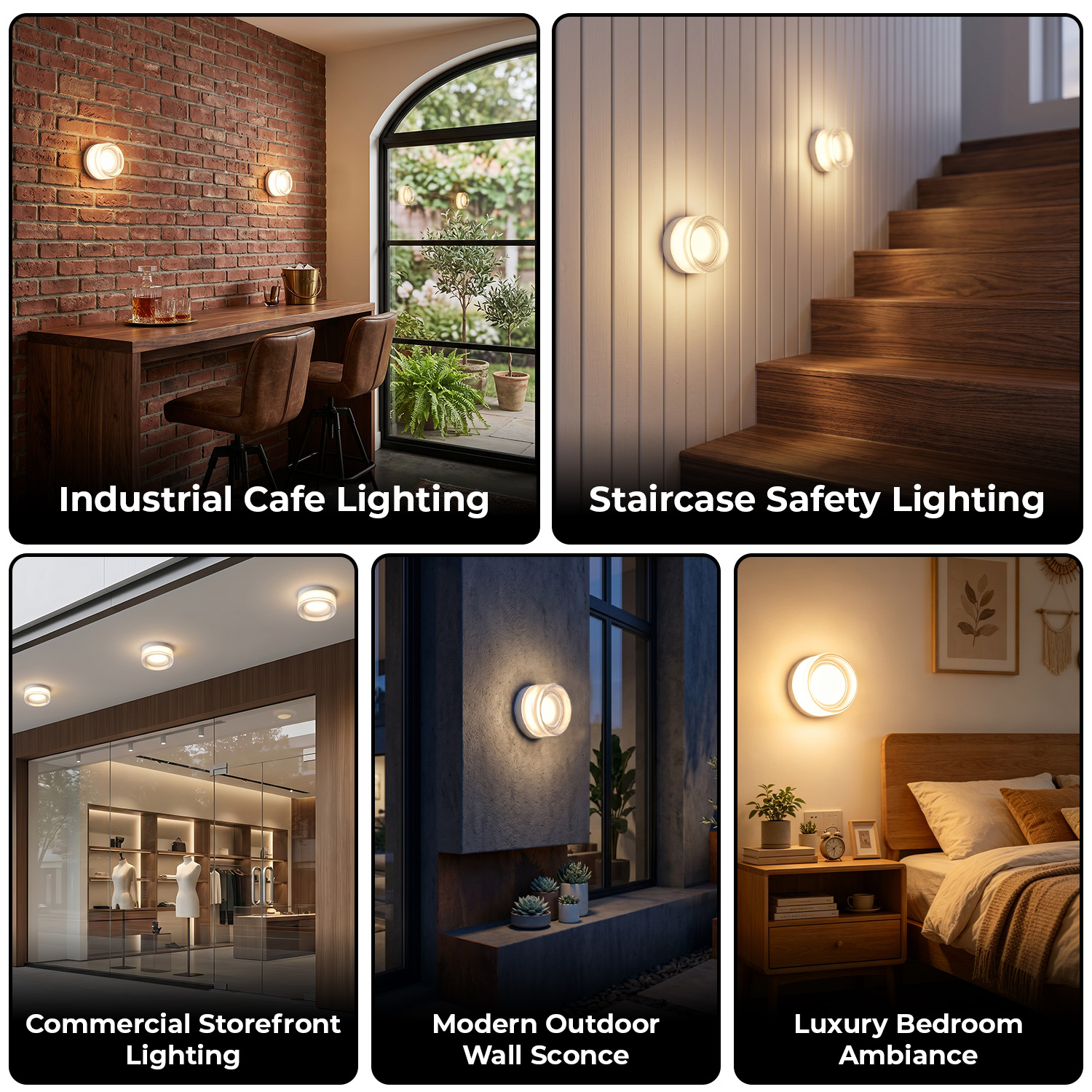 LED Wall Sconce - Creative Round Glass Indoor/Outdoor Light - Image 2