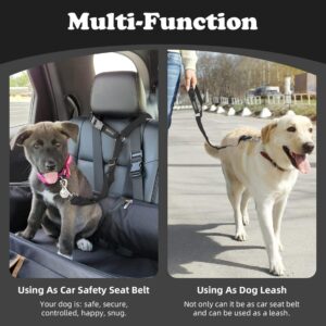 Dog Seat Belt for Car - 2 Pack Headrest Safety Restraint