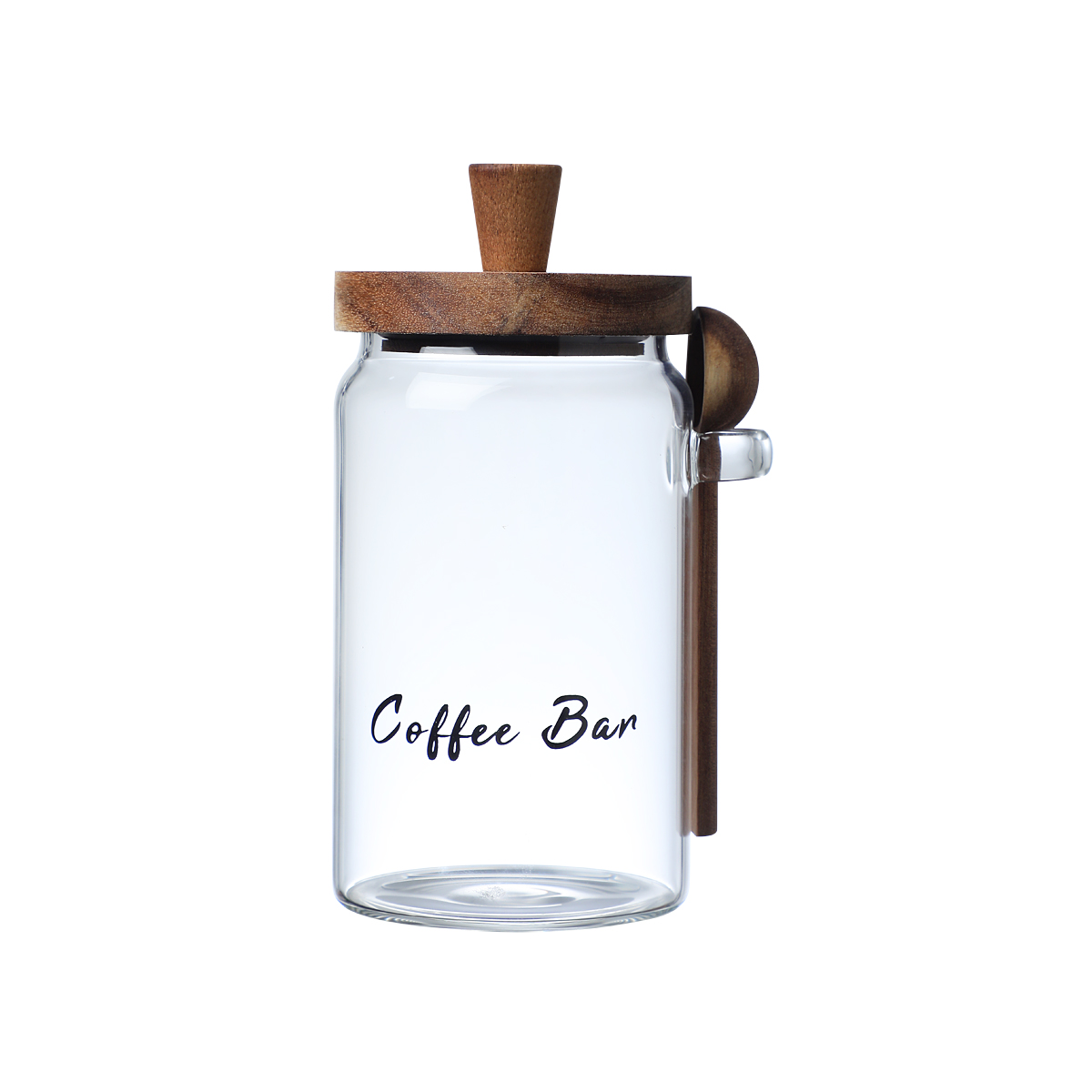 Glass Coffee Jar with Spoon - 25oz Candy & Biscuit Storage Jar
