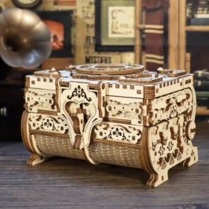 3D Wooden Puzzle Jewel Box - Antique DIY Home Decor Model Kit